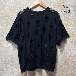 Y's - Y's ワイズ 穴あきTシャツ ダメージTシャツ