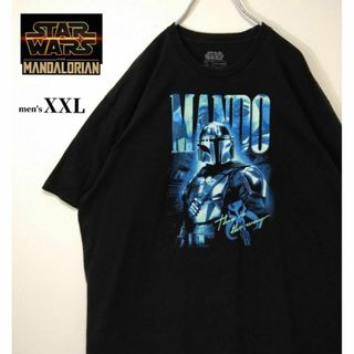 STARWARS マンダロリアン 大判デザイン 公式 Tシャツ 2XL 黒(Tシャツ/カットソー(半袖/袖なし))