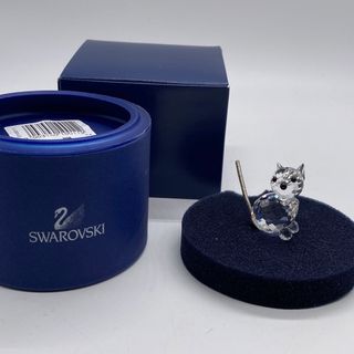 スワロフスキー(SWAROVSKI)の箱付き　SWAROVSKI スワロフスキー 置物　ネコ　ねこ　猫　no.91(置物)