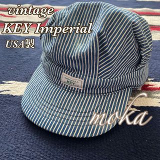 VINTAGE - 70〜80s USA製  KEY Imperial ヒッコリー ワークキャップ