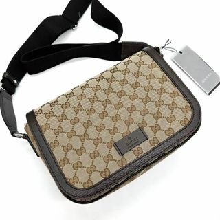 グッチ(Gucci)の【新品未使用】GUCCI グッチ　ショルダーバッグ　GG柄　レザー　キャンバス(ショルダーバッグ)