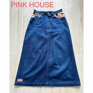 162.ピンクハウス/PINK HOUSE/パッチワーク デニムロングスカート