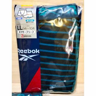 リーボック(Reebok)のK）LL）2枚組）黒紺柄）リーボック★ボクサーブリーフ 前開き 綿混 KW134(ボクサーパンツ)