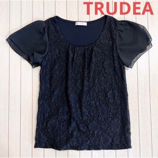 【極美品】TRUDEA トップス チュニック カットソー ブラック　半袖