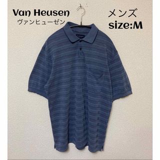 Van Heusen ヴァンヒューゼン ポロシャツ USA輸入古着 M(ポロシャツ)