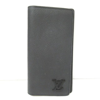 LOUIS VUITTON - ルイ・ヴィトン　LOUIS VUITTON　LVアエログラム　ポルトフォイユ・ブラザ NM　長財布　ブラック M69980 Tj220571 中古