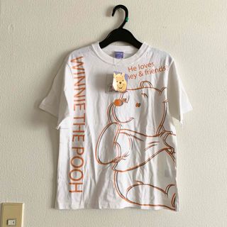 未使用タグ付き プーさんTシャツ 白 ディズニー キャラT(Tシャツ(半袖/袖なし))