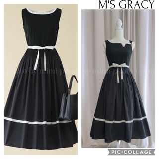 M'S GRACY*WEB掲載*バイカラーワンピース