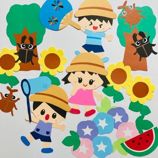 ☆夏の詰め合わせ壁面☆ 壁面飾り　夏　7月　8月　保育園　幼稚園　虫