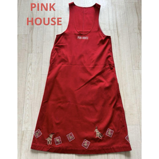ピンクハウス(PINK HOUSE)の163.ピンクハウス/PINK HOUSE/うさぎ デニムワンピ オールインワン(ロングワンピース/マキシワンピース)