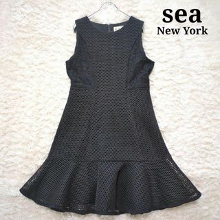 Sea New York - 極美品⭐︎シーニューヨーク　ワンピース　メッシュレース　ドレス　フレア　黒