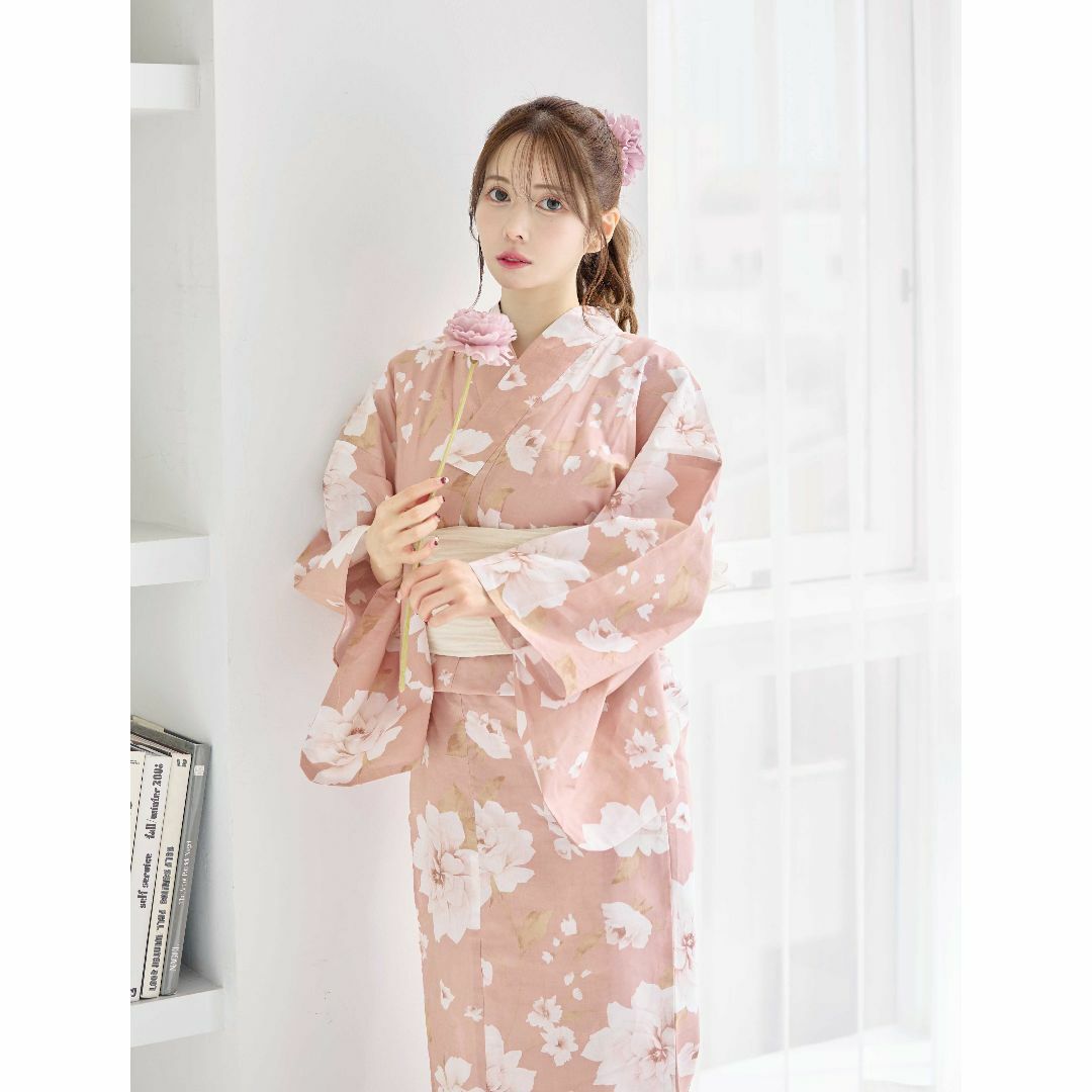 新品 4点 浴衣 セット 浴衣セット ゆかた レディース ピンク 花 新品 4点 浴衣 セット 浴衣セット ゆかた レディース ピンク 花