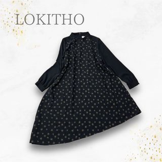 ロキト(LOKITHO)の現行　近年タグ　LOKITHO ロキト ロングワンピース　アシンメトリー　刺繍(ロングワンピース/マキシワンピース)