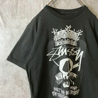 ステューシー(STUSSY)の【ビッグロゴ】stussyスカルプリントTシャツ古着ストリート黒sk8野村周平(Tシャツ/カットソー(半袖/袖なし))