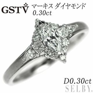GSTV Pt950 マーキス ダイヤモンド ダイヤモンド リング 0.30ct D0.30ct(リング(指輪))