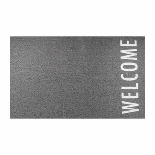 【色: WELCOME】[DoubleQuotation] 玄関マット 屋外 屋(ラグ)