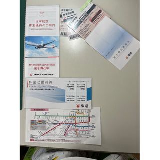 JAL日本航空株主優待券　３枚セット➕東急株主優待乗車乗車証２枚(航空券)