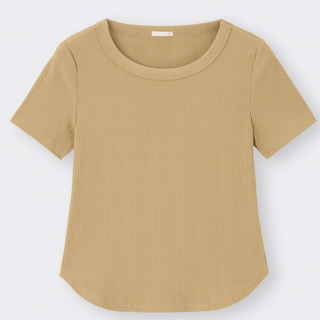 ジーユー(GU)のGU ランダムリブコンパクトT (Tシャツ(半袖/袖なし))