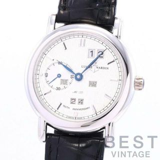 ユリスナルダン(ULYSSE NARDIN)の【OH済】 ユリスナルダン 【ULYSSE NARDIN】 パーペチュアル ルードヴィッヒ 150周年記念 339-20 メンズ シルバー K18ホワイトゴールド 腕時計 時計 PERPETUAL LUDWIG ULLYSSE NARDIN 150TH ANNIVERSARY LIMITED SILVER K18WG UN【中古】 (腕時計(アナログ))