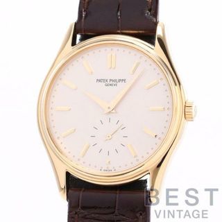 パテックフィリップ(PATEK PHILIPPE)の【OH済】 パテックフィリップ 【PATEK PHILIPPE】 カラトラバ 5023J-001 メンズ シルバー K18イエローゴールド 腕時計 時計 CALATRAVA SILVER K18YG PP【中古】 (腕時計(アナログ))