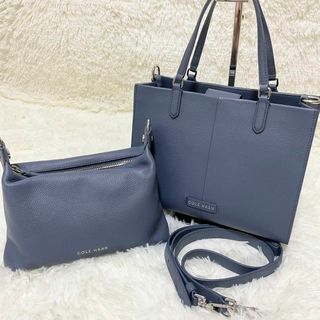 Cole Haan - 【極美品】COLE HAAN 2way ハンドバッグ　ブルー　インナーバッグ付き