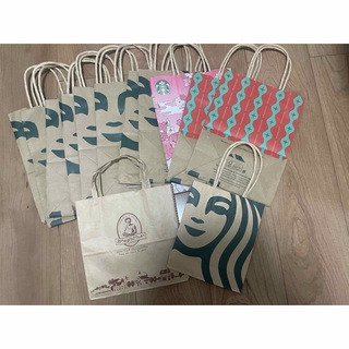 スターバックス(Starbucks)のスターバックス紙袋12枚　季節限定袋、小紙袋あり　ステラおばさん紙袋(その他)