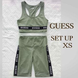 ゲス(GUESS)の【美品 S】GUESS トレーニングウェア セットアップ(レギンス/スパッツ)