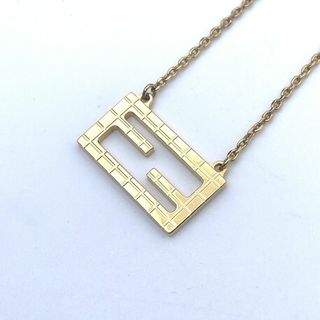 フェンディ(FENDI)の【美品】FENDI　フェンディ　FFロゴ　バケット　ゴールド　ネックレス(ネックレス)