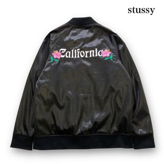 ステューシー(STUSSY)の【stussy】ステューシー California刺繍 サテンジャケット XL(ブルゾン)