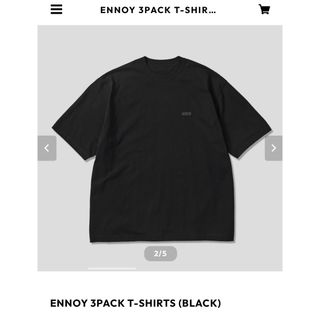 ２枚　L  ENNOY 3PACK T-SHIRTS black エンノイ(Tシャツ/カットソー(半袖/袖なし))