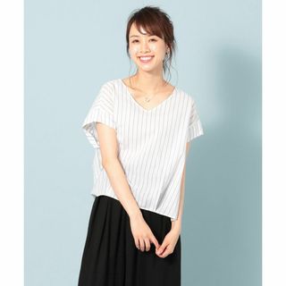 anyFAM - 新品タグanyfam☆シワになりにくいキュームコアVネック ブラウス☆Ｆフリー