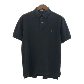 ポロラルフローレン(POLO RALPH LAUREN)のPolo by Ralph Lauren ポロ ラルフローレン ポロシャツ ワンポイント ブラック (メンズ L) 中古 古着 Q8079(ポロシャツ)