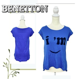 ベネトン(BENETTON)のBENETTON ベネトン トップス T シャツ ブルー カジュアル 半袖(Tシャツ(半袖/袖なし))