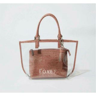 FOXEY - FOXEY BAG ”VERRE” 42414 PVC クリアバッグ　ピンク系