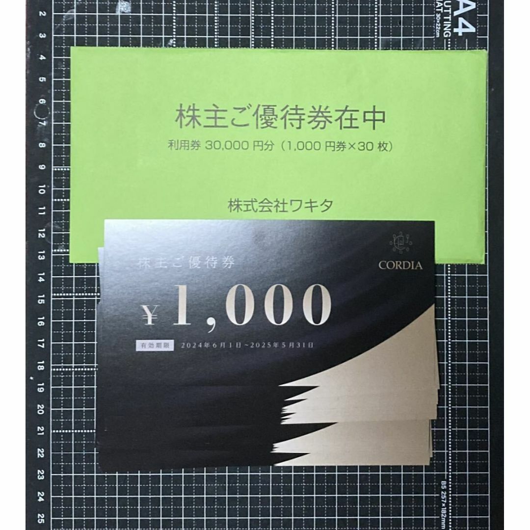 6万円分 ワキタ ホテルコルディア 株主優待 布い 6万円分 ワキタ ホテルコルディア 株主優待 布い