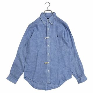 ラルフローレン(Ralph Lauren)の3352 ラルフローレン オーシャンウォッシュリネンBDチェックシャツ S～(Tシャツ/カットソー(七分/長袖))