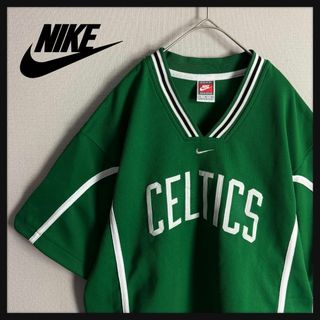 ナイキ(NIKE)の【レトロモデル☆セルティックス☆】ナイキ NBA刺繍 ウォームアップ Tシャツ(Tシャツ/カットソー(半袖/袖なし))