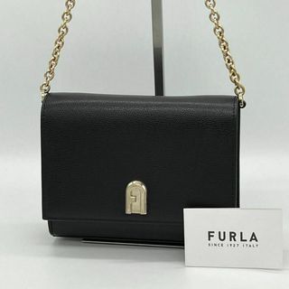 フルラ(Furla)の✨極美品✨FURLA アーチロゴ ショルダーバッグ クロスボディ ブラック(ショルダーバッグ)