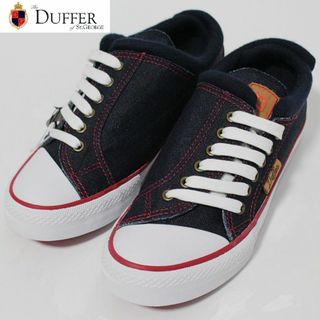 ザダファーオブセントジョージ(The DUFFER of ST.GEORGE)の新品 ダファー グリーニーサイドレースキャンバススニーカー 23cm相当 紺(スニーカー)