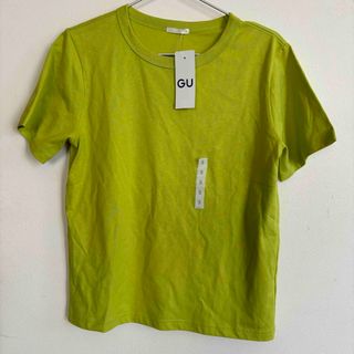 ジーユー(GU)のgu 半袖Tシャツ　コットンクルーネックTシャツ　グリーン　Sサイズ(Tシャツ(半袖/袖なし))