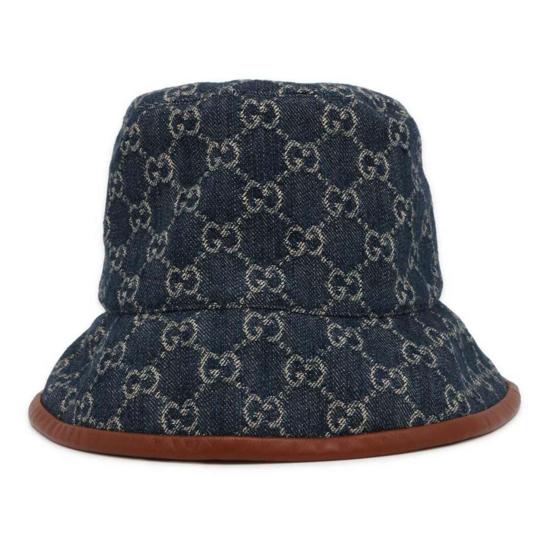 グッチ バケットハット GGデニム コットン サイズS 576371 GUCCI 帽子 グッチ バケットハット GGデニム コットン サイズS 576371 GUCCI 帽子