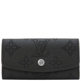 ルイヴィトン(LOUIS VUITTON)のルイヴィトン LOUIS VUITTON キーケース ミュルティクレ4 キーケース モノグラムマヒナ ブラック シルバー金具 黒 鍵入れ   M64054 RFID 【保存袋】【中古】(キーケース)