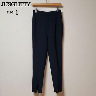JUSGLITTY - ジャスグリッティ　レディース　テーパード　パンツ　濃紺　S