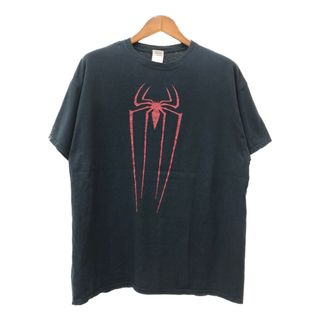 アメイジング・スパイダーマン 半袖Ｔシャツ ムービーT ブラック (メンズ XL) 中古 古着 Q8094(Tシャツ/カットソー(半袖/袖なし))