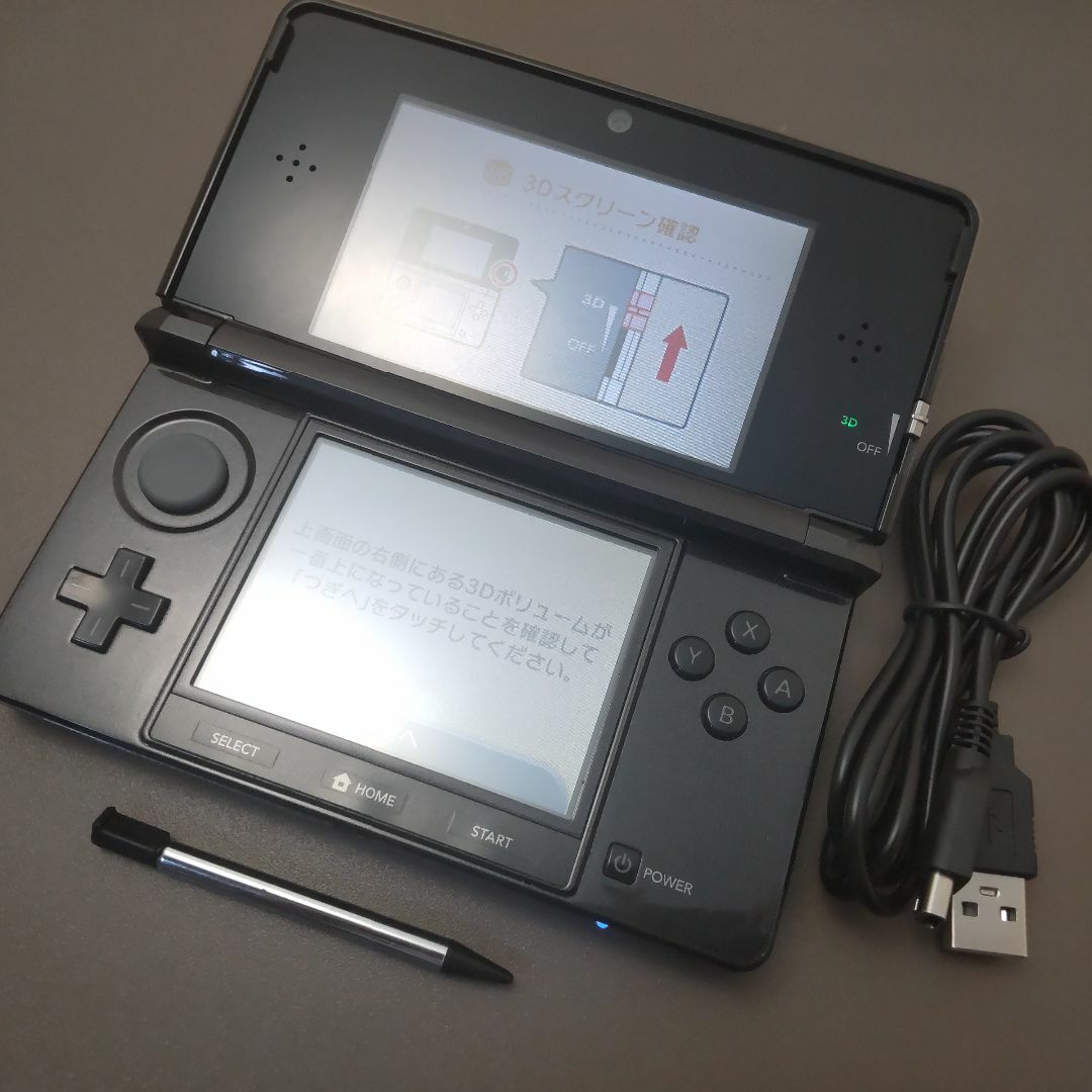 ニンテンドー3DS - 安心の整備済み！◆任天堂3DS 中古本体◆コスモブラック◆26