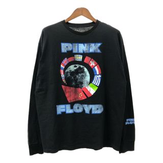PINK FLOYD ピンク・フロイド 長袖Ｔシャツ 大きいサイズ バンドT 袖プリント ブラック (メンズ 2XL) 中古 古着 Q8100(Tシャツ/カットソー(七分/長袖))