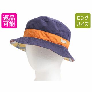 ラルフローレン(Ralph Lauren)の90s ポロ ラルフローレン リバーシブル バケット ハット メンズ レディース / 古着 90年代 オールド 帽子 マドラス チェック ワンポイント(ハット)