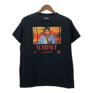 SCARFACE スカーフェイス 半袖Ｔシャツ ムービーT ブラック (メンズ M) 中古 古着 Q8103(Tシャツ/カットソー(半袖/袖なし))