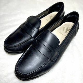 コールハーン(Cole Haan)のコールハーン　ローファー　スリッポン　ブラック　レザー　7 1/2(ブーツ)