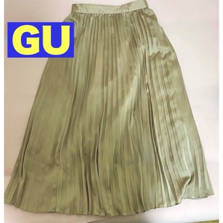 ジーユー(GU)の【GU】　プリーツスカート　ベージュ　Mサイズ(ロングスカート)